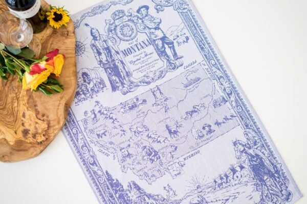 Montana Jacquard woven tea towel Blue