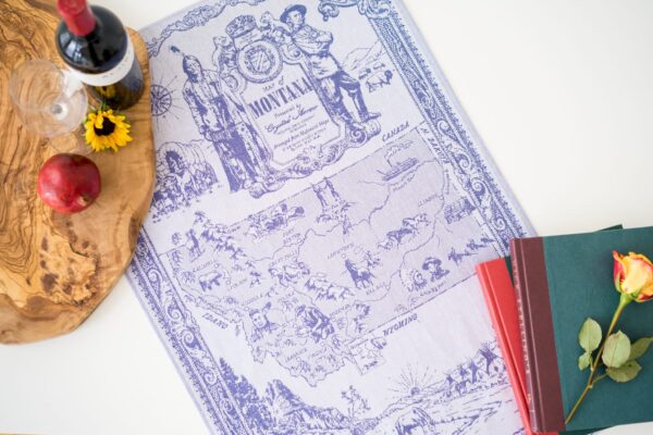 Montana Jacquard woven tea towel Blue