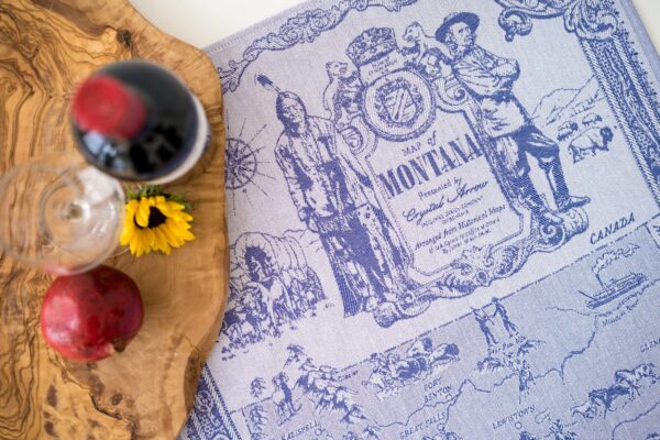 Montana Jacquard woven tea towel Blue