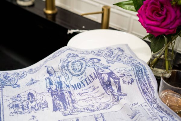 Montana Jacquard woven tea towel Blue