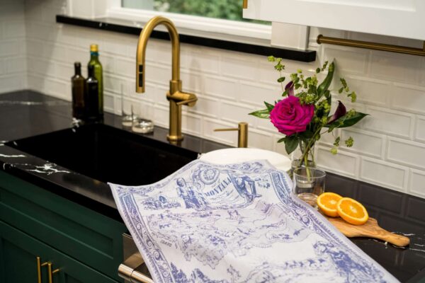 Montana Jacquard woven tea towel Blue