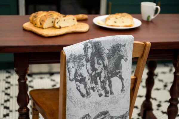 Mustang Trio Jacquard woven tea towel