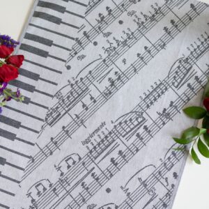 Notes Jacquard woven tea towel