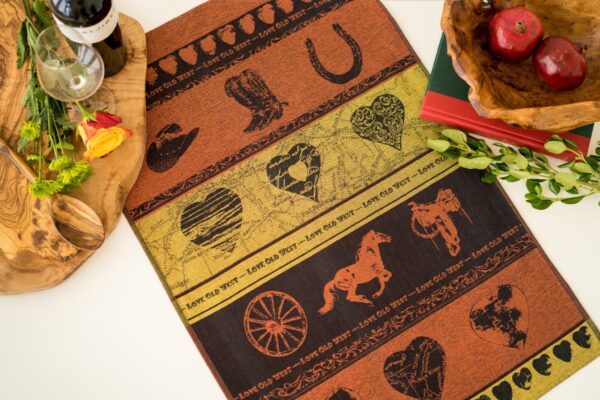 West Jacquard woven tea towel Yellow Brick