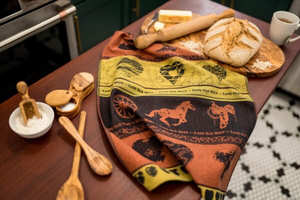 West Jacquard woven tea towel Yellow Brick