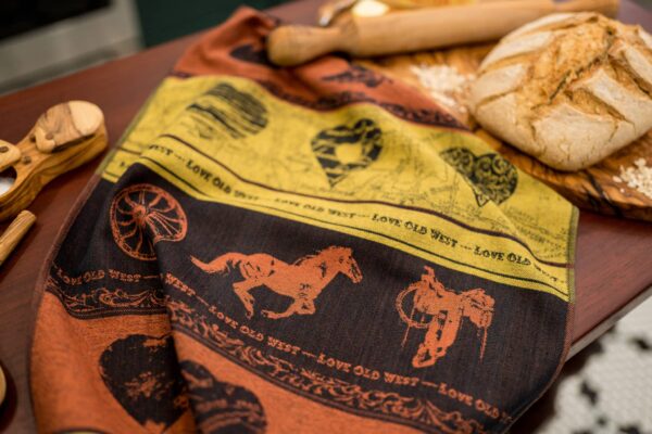 West Jacquard woven tea towel Yellow Brick