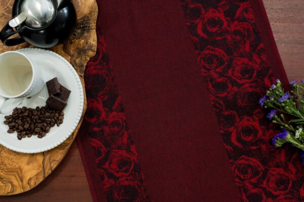 Red Roses Jacquard Cotton Tea or Kitchen Towel