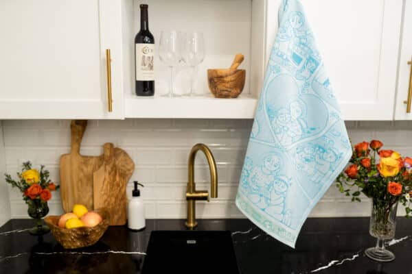 Crystal Arrow Kids Happy Family Jacquard Cotton Tea Towel