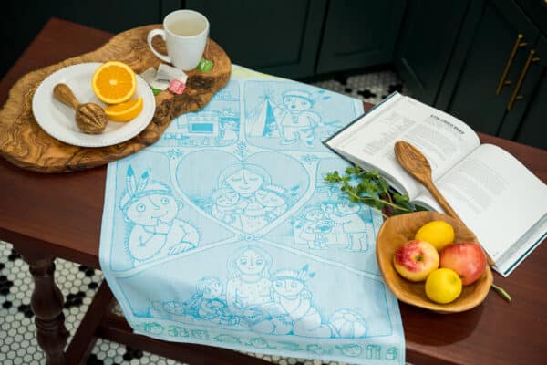 Crystal Arrow Kids Happy Family Jacquard Cotton Tea Towel