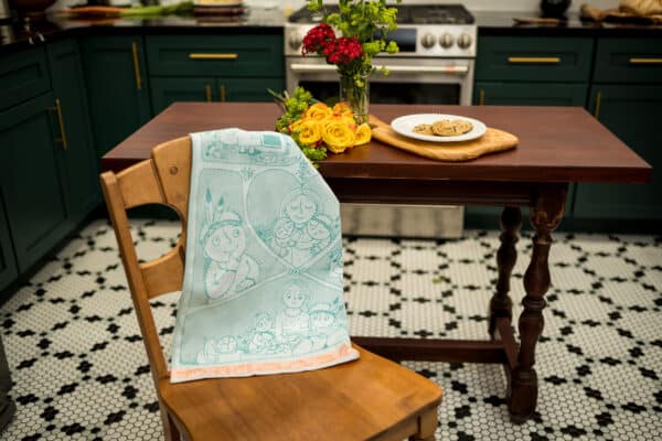 Crystal Arrow Kids Happy Family Jacquard Cotton Tea Towel