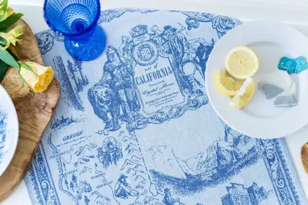 Crystal Arrow California Map Jacquard Cotton Tea Towel