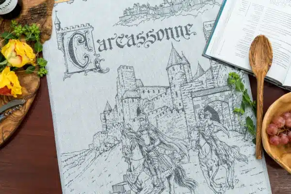 Crystal Arrow Carcassonne France Jacquard Cotton Tea Towel