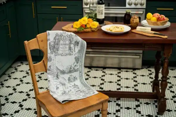 Crystal Arrow California Map Jacquard Cotton Tea Towel