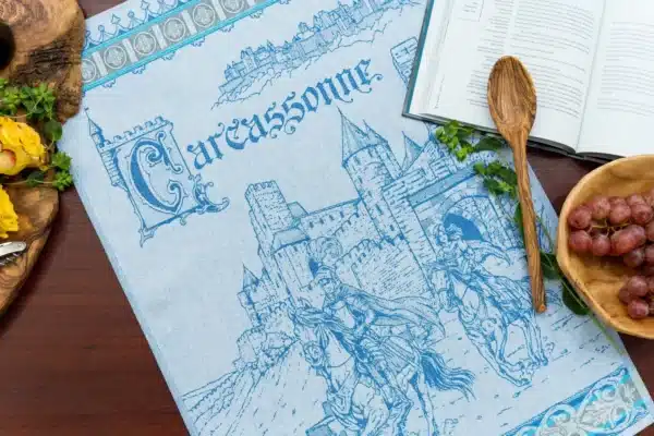 Crystal Arrow Carcassonne France Jacquard Cotton Tea Towel