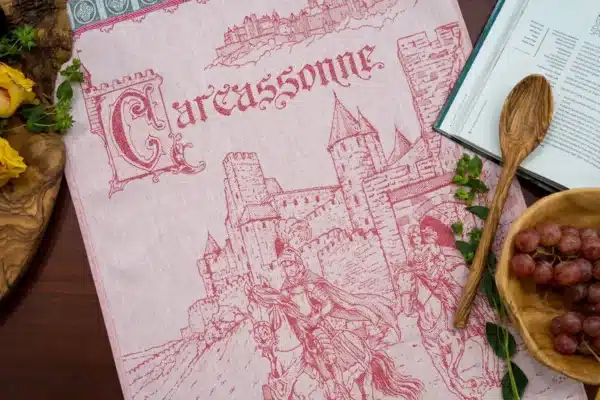Crystal Arrow Carcassonne France Jacquard Cotton Tea Towel