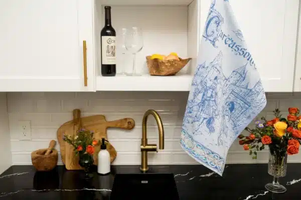 Crystal Arrow Carcassonne France Jacquard Cotton Tea Towel